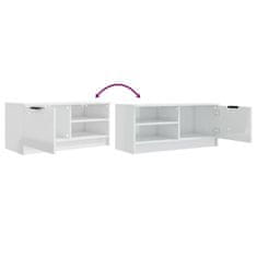 Vidaxl TV stolík lesklý biely 80x35x36,5 cm spracované drevo