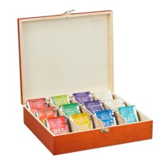 Relax Drevená krabička na čaj s 12 priehradkami RD32165
