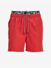 Jack&Jones Červené pánske plavky Jack & Jones Fiji S