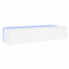 Vidaxl TV nástenné skrinky s LED svetlami 2 ks biele 80x35x31 cm