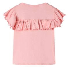 Vidaxl Detské tričko stredne ružové 116