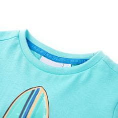 Vidaxl Detské tričko s krátkym rukávom aqua 116