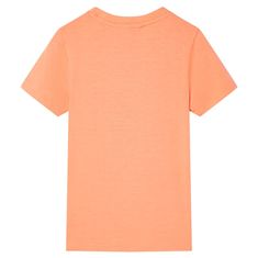 Vidaxl Detské tričko s dlhými rukávmi neónovooranžové 104