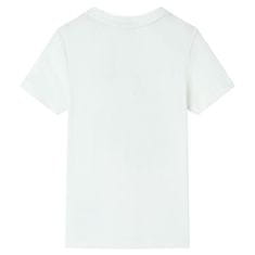 Vidaxl Detské tričko s krátkym rukávom farba ľanu 128