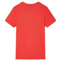 Vidaxl Detské tričko s krátkymi rukávmi červené 140