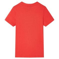 Vidaxl Detské tričko s krátkymi rukávmi červené 92