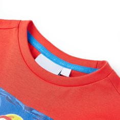 Vidaxl Detské tričko s krátkymi rukávmi červené 92