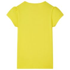 Vidaxl Detské tričko žiarivo žlté 140