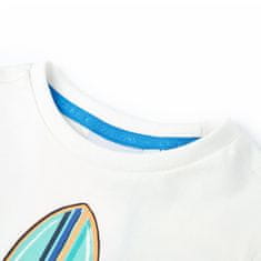 Vidaxl Detské tričko s krátkym rukávom farba ľanu 104