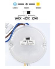 Ecolite Ecolite LED stropné svietidlo kruh 24W 1960lm CCT IP44 biele WCLR-24W/CCT