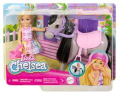 Mattel Barbie Chelsea s poníkom HTK29