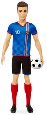 Mattel Barbie Futbalová bábika - Ken v modrom drese HCN15