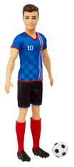 Mattel Barbie Futbalová bábika - Ken v modrom drese HCN15