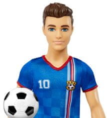 Mattel Barbie Futbalová bábika - Ken v modrom drese HCN15