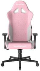 DXRacer herná stolička GLADIATOR růžovo-biela, látková