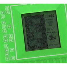WOWO Zelená Elektronická Hra Tetris 9999v1 - Klasická Logická Hra