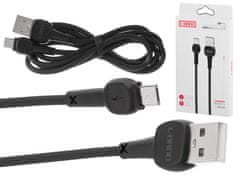 WOWO Rýchlonabíjací USB - Micro USB Kábel L-BRNO s Quick Charge, Čierna