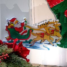 WOWO Vianočná LED Dekorácia, Závesné Svetielka v Tvare Mikulášskych Saní