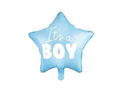WOWO Je to chlapec Modrý Fóliový Balón v Tvare Hviezdy pre Oslavu Narodenia Bábätka, 48 cm