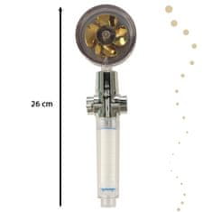KIK KX4660 Ručná sprcha s turbínovým ventilátorom zlatá