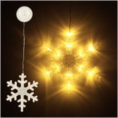 WOWO Závesná LED Dekorácia Vianočná Vločka 45cm s 10 Svetielkami
