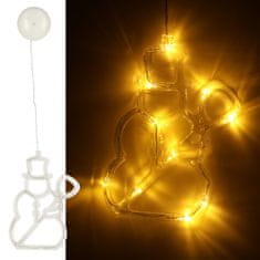 WOWO Závesná Vianočná Dekorácia - LED Svetielka Snežuliak, 49cm, 10 LED Diód