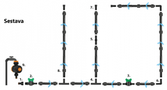 Bradas Zavlažovacia sada, kvapkacia hadica Water Flow Drip ø16mm 100m, 182ks príslušenstvo BR-DSWWF100-SET4