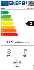 Bosch vestavná chladnička KUL22VFD0