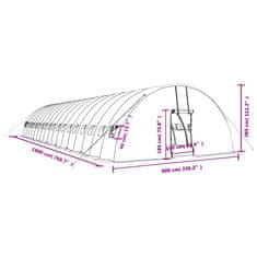 Vidaxl Fóliovník s oceľovým rámom zelený 108 m² 18x6x2,85 m