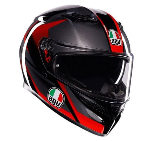 AGV K3 E2206 MPLK STRIGA BLACK/GREY/RED