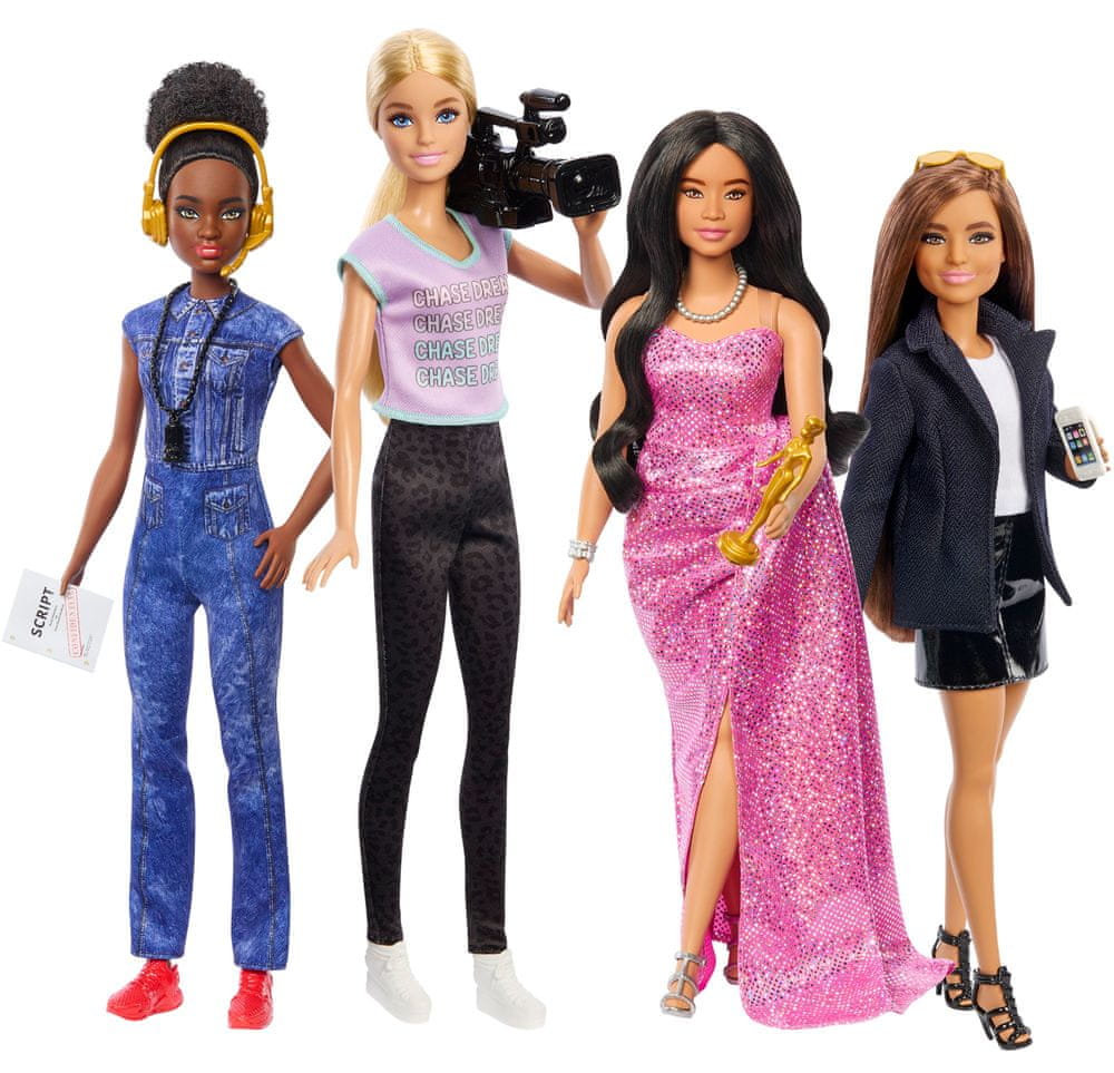 Mattel Barbie Súprava 4 ks bábik filmové povolanie HRG54