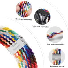 BStrap Elastic Nylon 2 remienok na Xiaomi Amazfit GTR Mini, rainbow