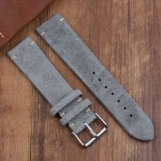 BStrap Suede Leather remienok na Xiaomi Amazfit GTR Mini, gray