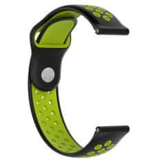 BStrap Silicone Sport remienok na Xiaomi Amazfit GTR Mini, black/Green