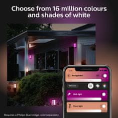 Philips Hue LED White and Color Ambiance Vonkajšie stĺpkové svietidlo Philips Impress 17432/30/P7 čierne 77cm 2200K-6500K RGB