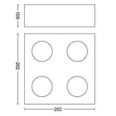 Philips LED Bodové svietidlo Philips Box 50494/31/P0 biele 4x4,5W