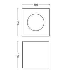 Philips LED Bodové svietidlo Philips Box 50491/30/P0 čierne 1x4,5W