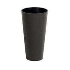 Prosperplast kvetináč 25cm TUBUS SLIM ECO WOOD DTUS250W-4625W kávový plastový PROSPERPLAST