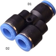 DAR spojka Y redukcia hadíc 10mm 2x6mm PW redukcia vzduch