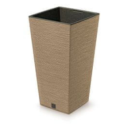 Prosperplast kvetináč 24cm FURU SQUARE ECO WOOD DFSH240W-4665W naturo plastový PROSPERPLAST