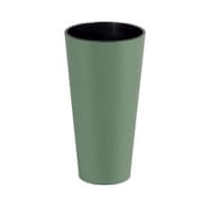 Prosperplast kvetináč 25cm TUBUS SLIM ECO WOOD DTUS250W-2262W zelený plastový PROSPERPLAST