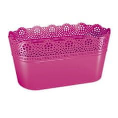 Prosperplast kvetináč 28,5x13,5cm LACE DLAC285-235C fuchsia plastový PROSPERPLAST