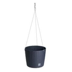 Prosperplast kvetináč závesný 25,6cm RATO ROUND WS DRTW260S-S433 antracit plastový PROSPERPLAST