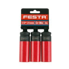 Festa hlavica 1/2" na kolesá 3ks 21mm CrV Profi gola Honiton / hlavice