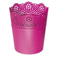 Prosperplast kvetináč 13,5cm LACE DLAC140-235C fuchsia plastový PROSPERPLAST