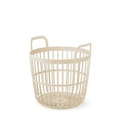 Prosperplast kôš 36,4cm ZOE BASKET ECO WOOD IKPIO370W-CY728W krémový plastový PROSPERPLAST