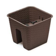 Prosperplast kvetináč na zábradlie 28x28cm RATOLLA DRLB280-440U umbra plastový PROSPERPLAST