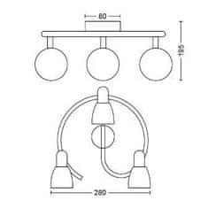 Philips Philips NOV 2016 Burlap Svietidlo bodové NIKEL 3x40W 230V 50233/17 / E7