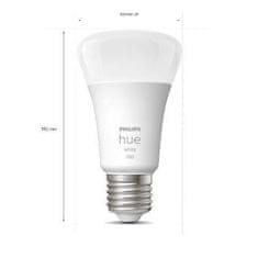 Philips Hue Bluetooth LED White set 3ks žiaroviek Philips plus Hue Bridge mostík plus diaľkový ovládač Hue Switch 8719514289130 E27 A60 9,5 W 1055lm 2700K stmievateľné