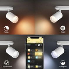 Philips Hue Bluetooth White and Color Ambiance bodové svietidlo Philips Fugato 50634/31/P7 biele GU10 4x5.5W